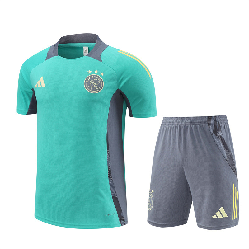 24/25 Ajax Green Summer Training Short Sleeve Suit Adult Size