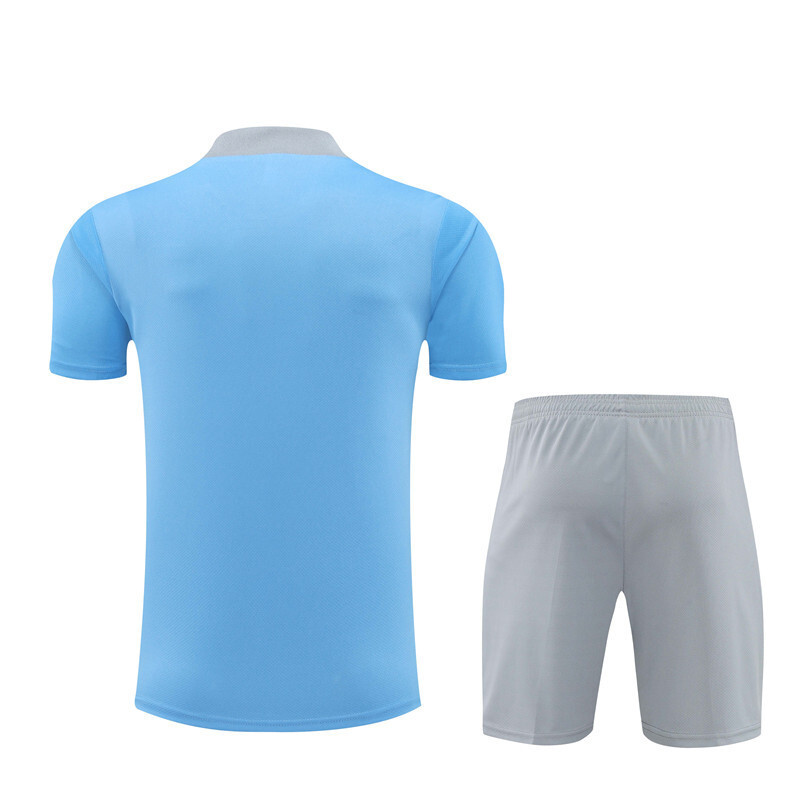 24/25 Atletico Madrid light blue summer training outfit short sleeved set adult size