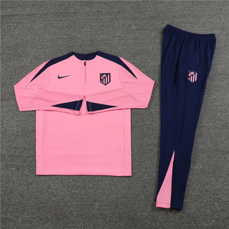 24/25 Atletico Madrid Pink Winter Training Long Sleeve Set [Player Version] Kids Size