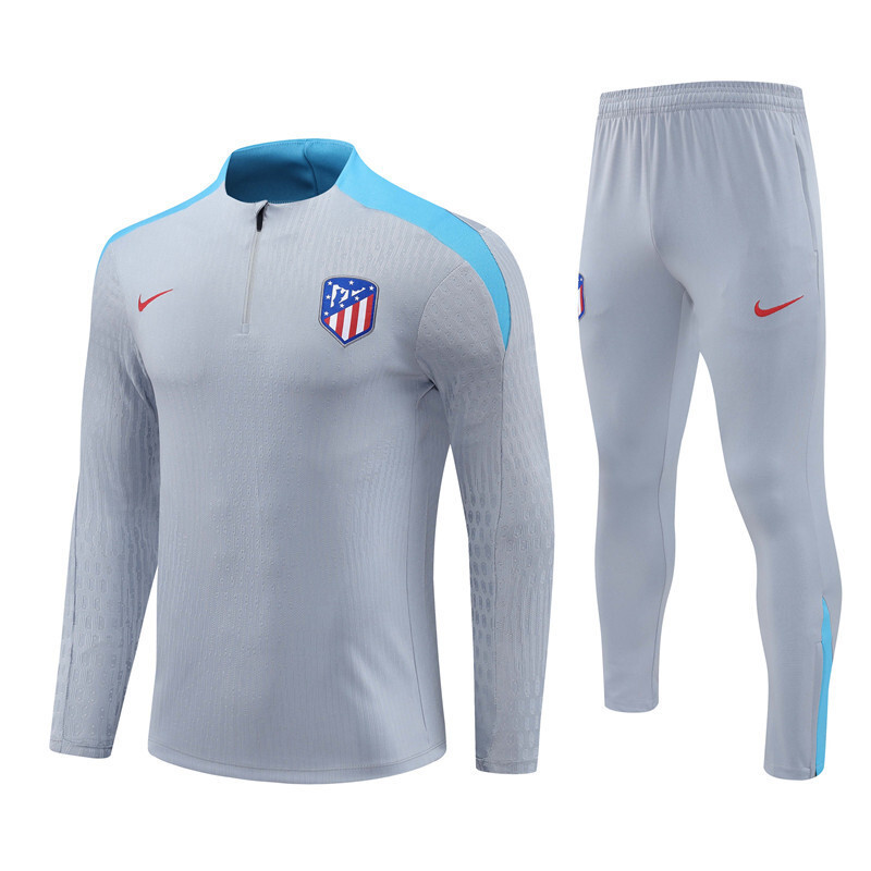 24/25 Atletico Madrid Grey Winter Training Long Sleeve Suit [Player Version] Adult Size