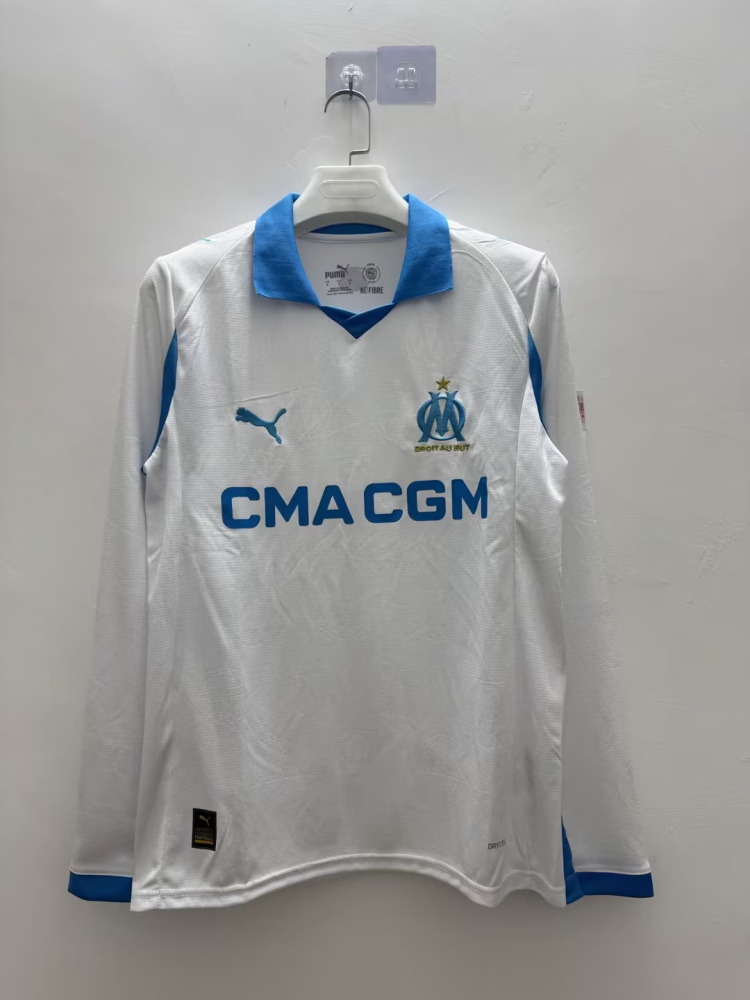 2025/26 Marseille Home Jersey long sleeves