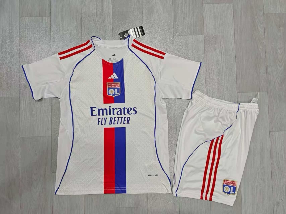2025/26 Olympique Lyonnais Home Kids Jersey