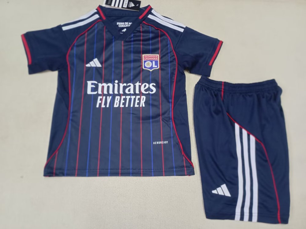 2025/26 Olympique Lyonnais Away Kids Jersey