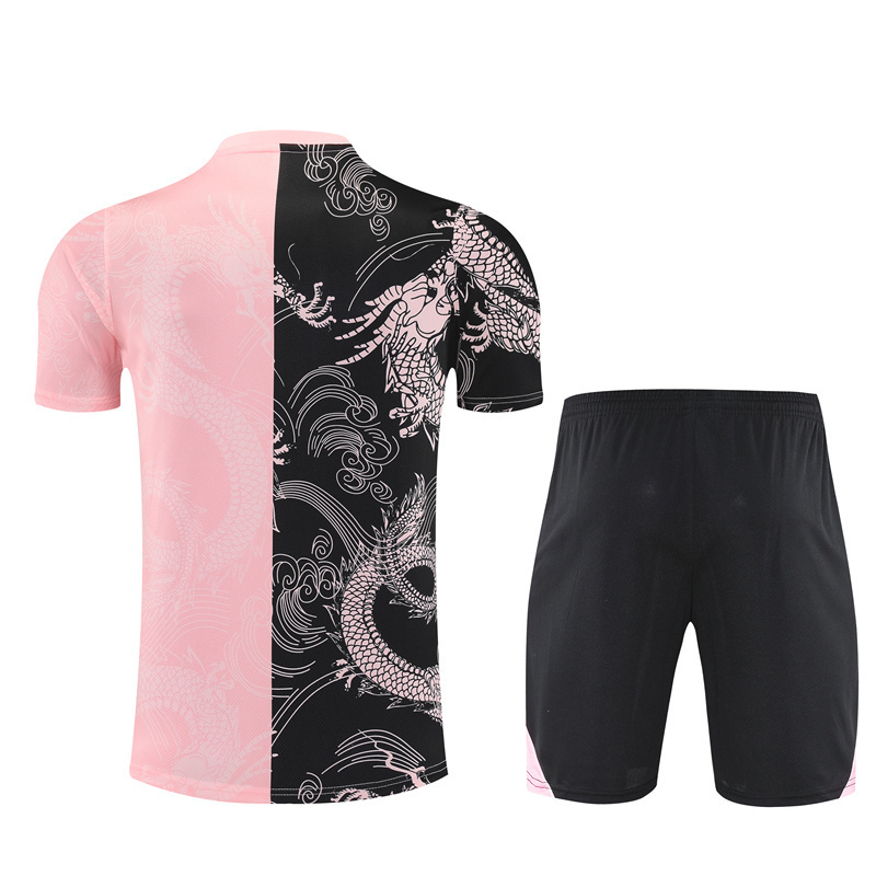 25/26 Real Madrid Black Pink Summer Short-Sleeved Training Wear [Player Version] Adult Size