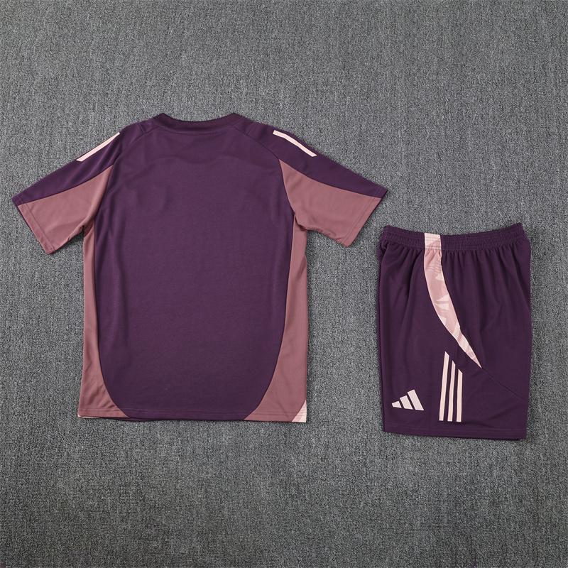 25/26 Arsenal Purple Summer Short Sleeve Training Suit Kids Size