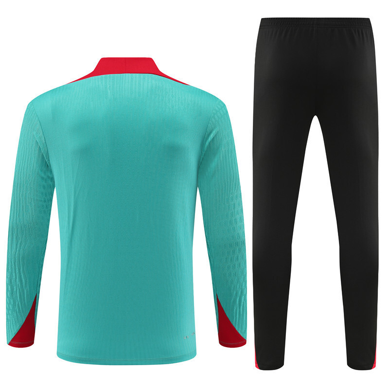 2425 Liverpool Green Winter Long Sleeve Training Suit Adult Size [Player Version]