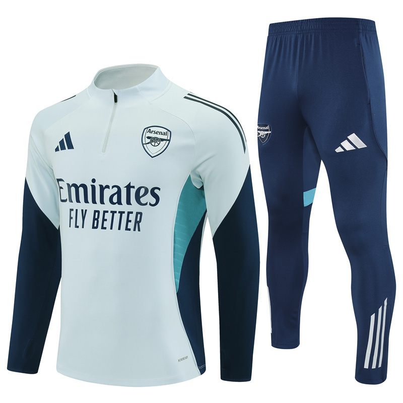 25/26 Arsenal light gray Winter Long Sleeve Training Suit Adult Size