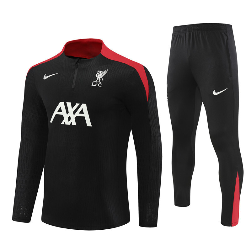 2425 Liverpool Black Winter Long Sleeve Training Suit Adult Size [Player Version]