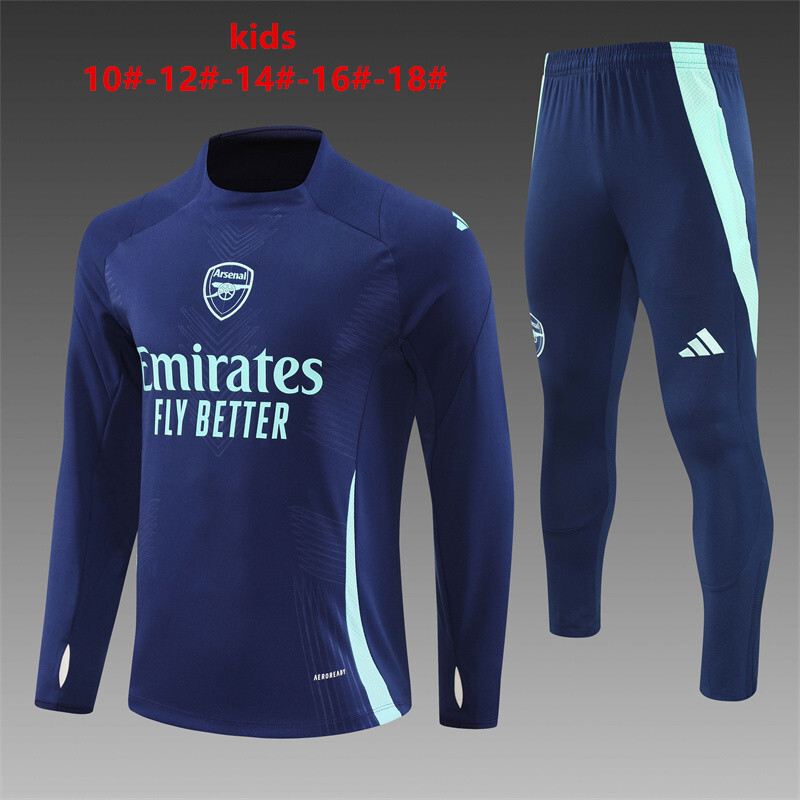 24/25 Arsenal royal blue Winter Long Sleeve Training Suit Kids Size