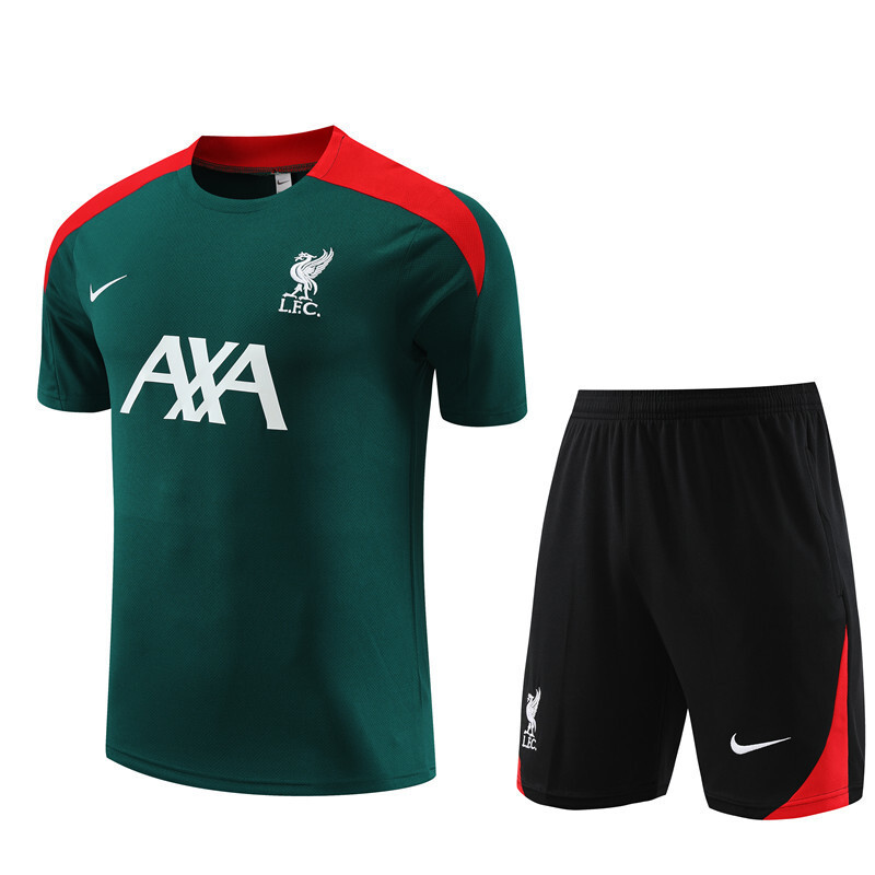 2425 Liverpool Green Summer Short Sleeve Training Wear Set Adult Size