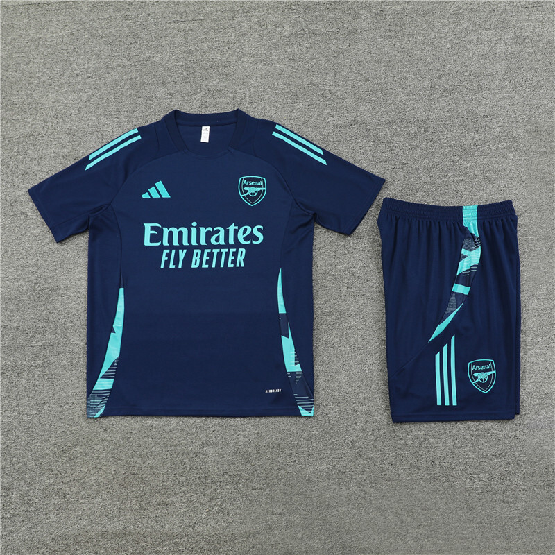 24/25 Arsenal royal blue Summer Short Sleeve Training Suit Adult Size