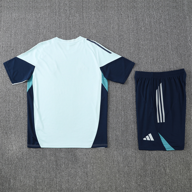 25/26 Arsenal light gray Summer Short Sleeve Training Suit Adult Size