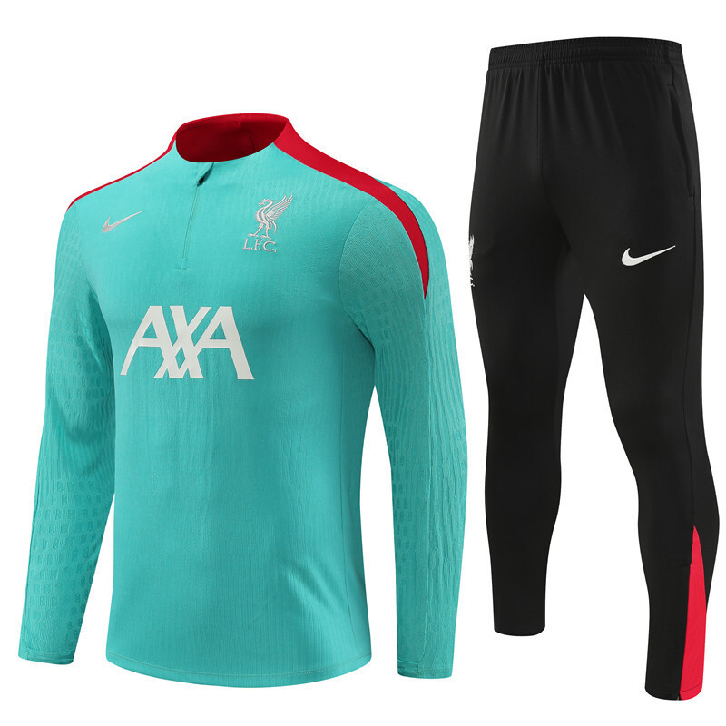 2425 Liverpool Green Winter Long Sleeve Training Suit Adult Size [Player Version]