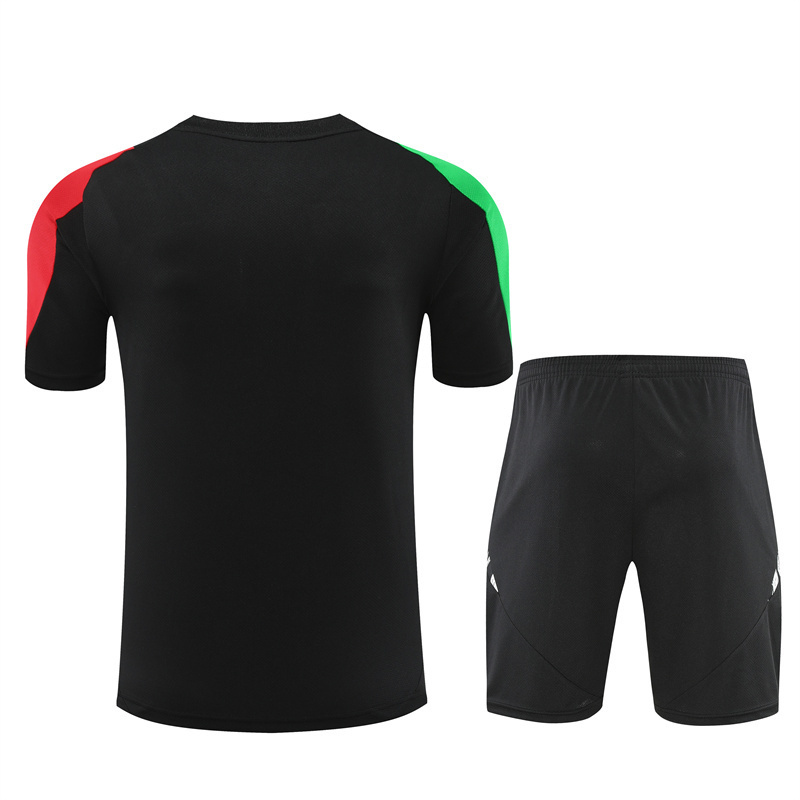 25/26 Arsenal Black Summer Short Sleeve Training Suit Adult Size