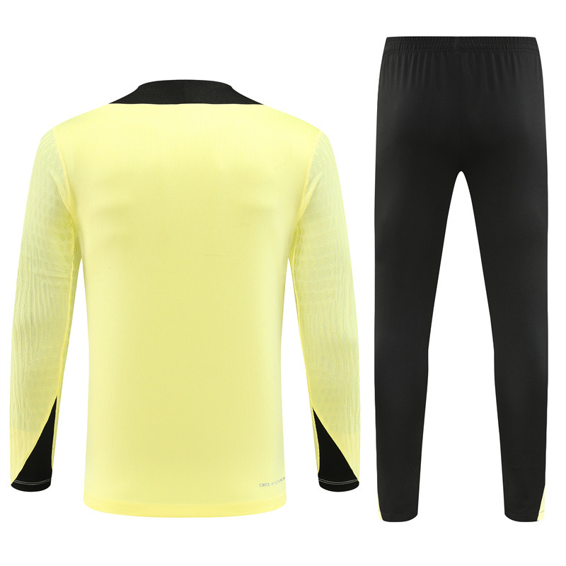 2425 Liverpool Light Yellow Winter Long Sleeve Training Suit Adult Size [Player Version]