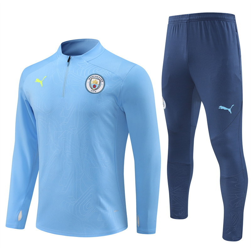 24/25 Manchester Light Blue Winter Training Long Sleeve Set Adult Size [Stamped]