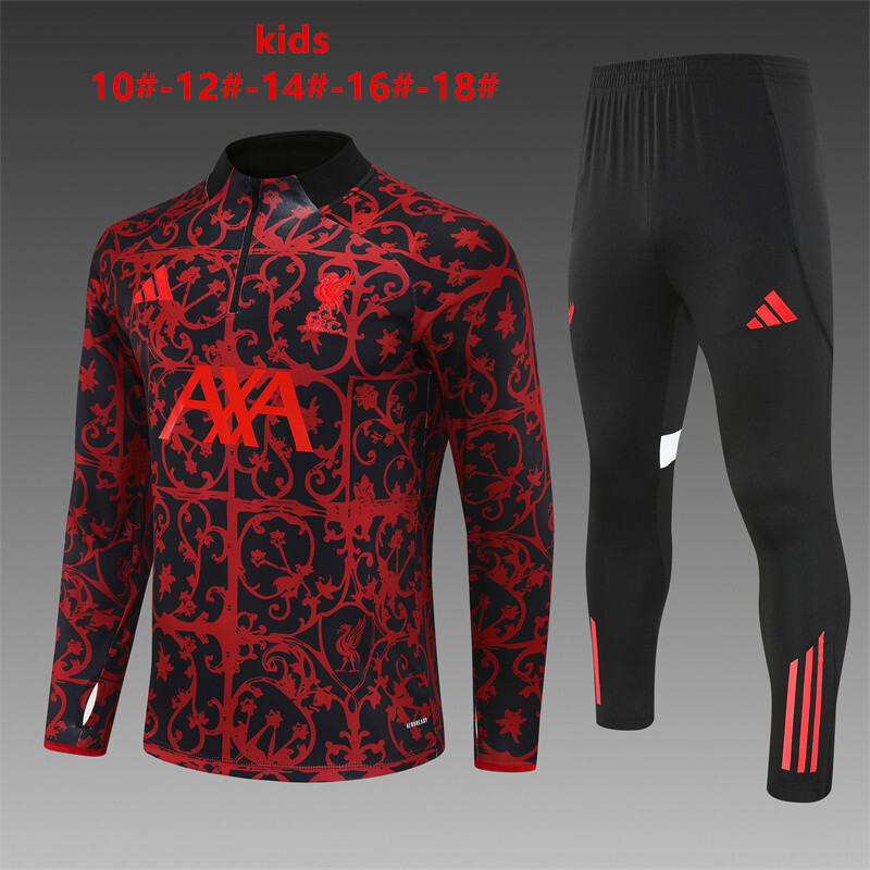 2526 Liverpool Red Winter Long Sleeve Training Suit  Kids Size [Camouflage Style]