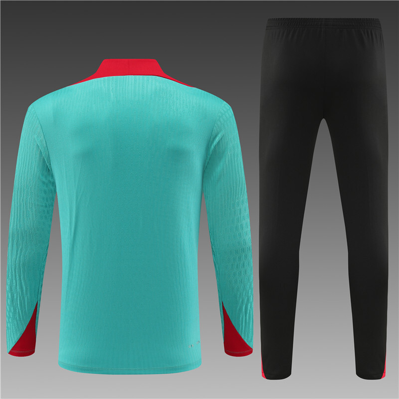 2425 Liverpool Green Winter Long Sleeve Training Suit Kids Size [Player Version]