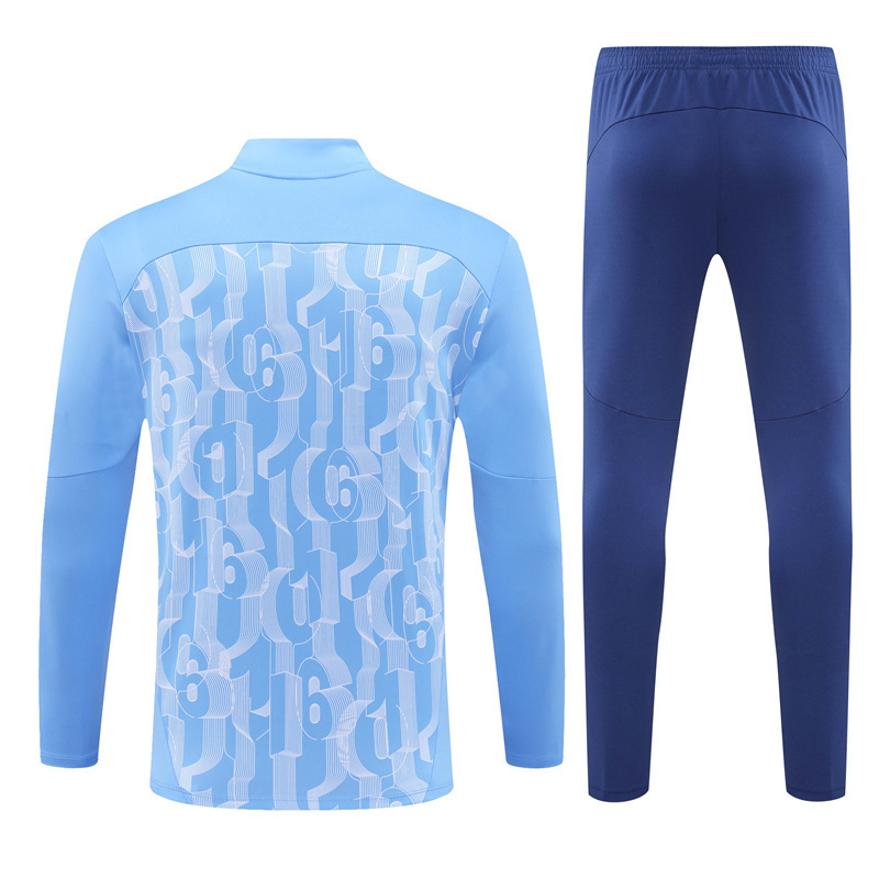24/25 Manchester City Light Blue Winter Training Long Sleeve Set Adult Size [Camouflage]