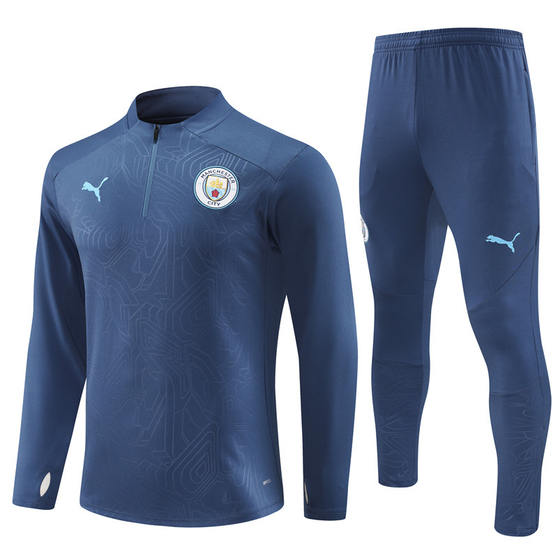 24/25 Manchester City Blue Winter Training Long Sleeve Set Adult Size [Stamped]
