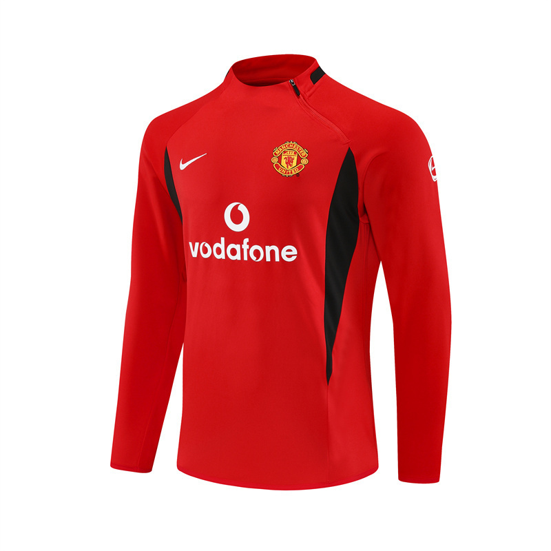 2002/03 Manchester United Red Winter Long Sleeve Training Wear Adult Size [Retro Version]