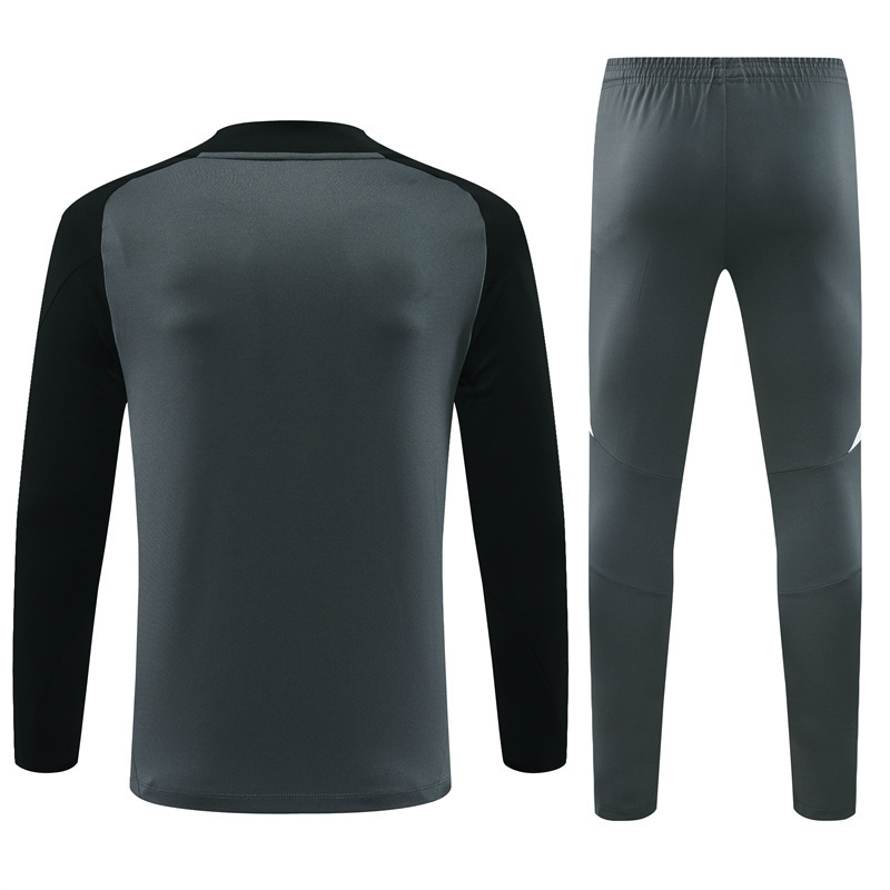 24/25 Manchester United Dark Gray Winter Long Sleeve Training Suit Kids Size