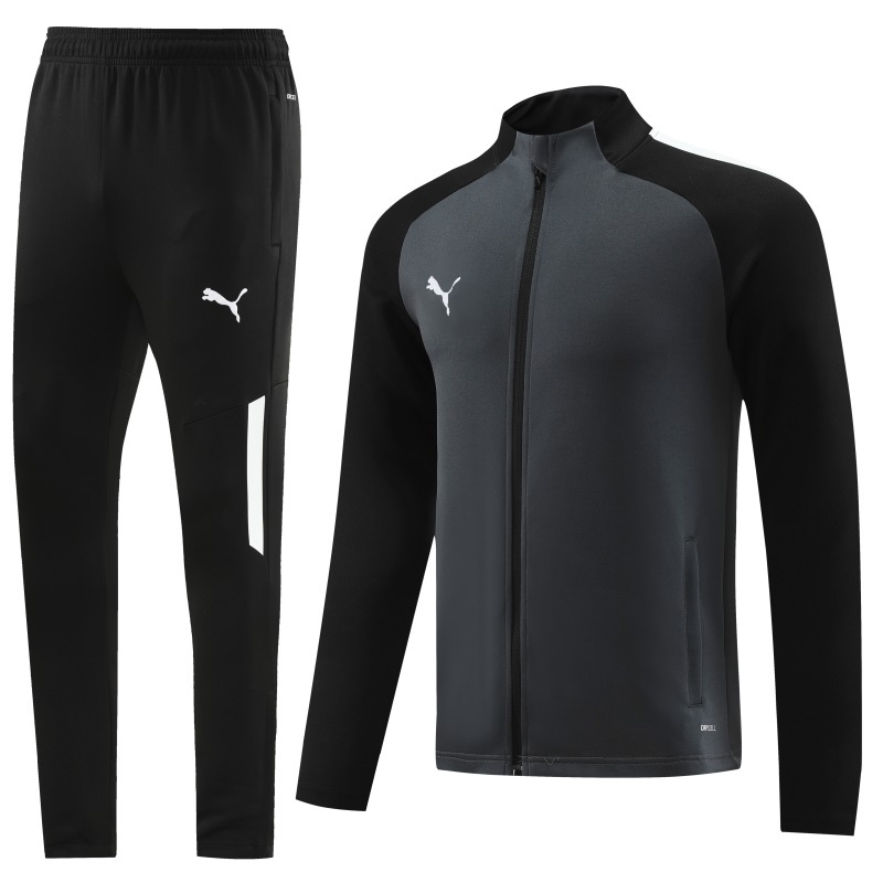 Black Gray Jacket Set Winter Long Sleeve Adult Size