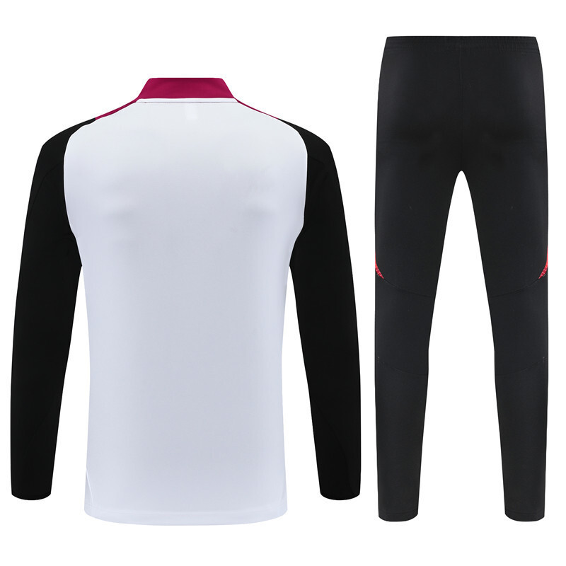 24/25 Manchester United White Winter Long Sleeve Training Suit Kids Size
