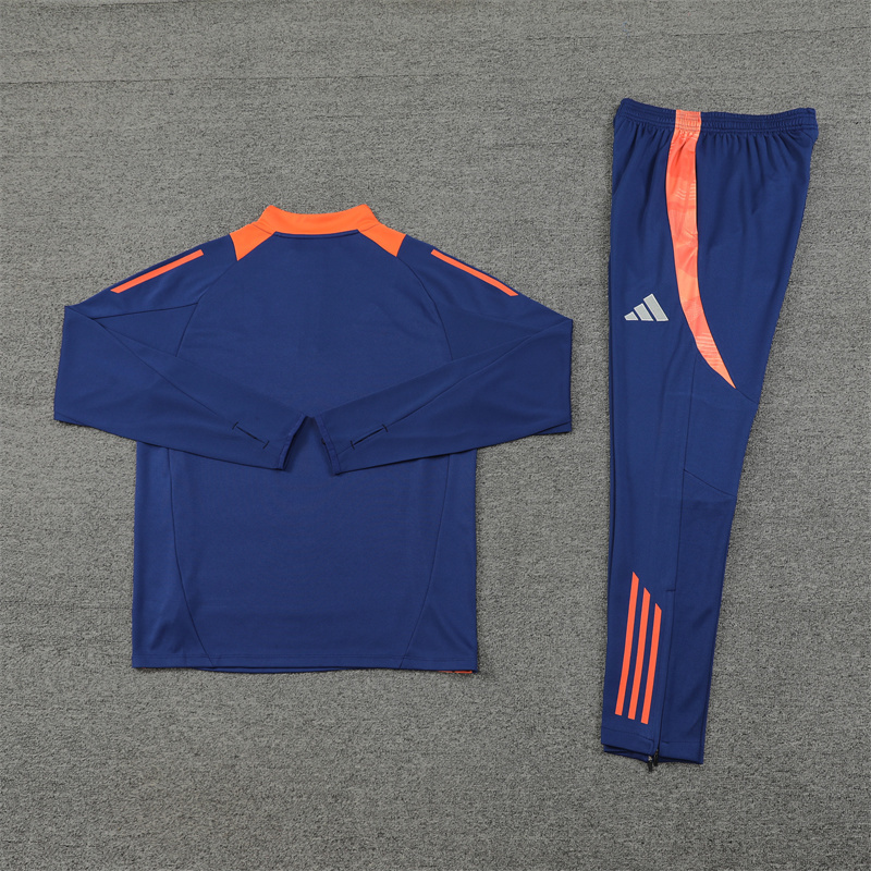 24/25 Manchester United Royal Blue Winter Long Sleeve Training Suit Adult Size