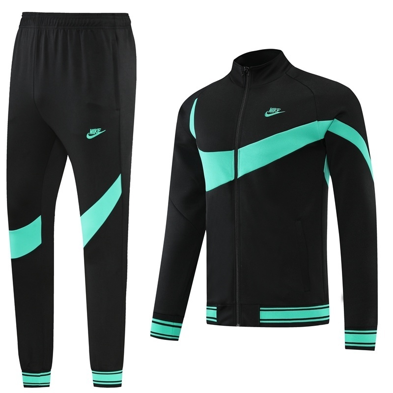 Black/Lake Green Jacket Set Winter Long Sleeve Adult Size