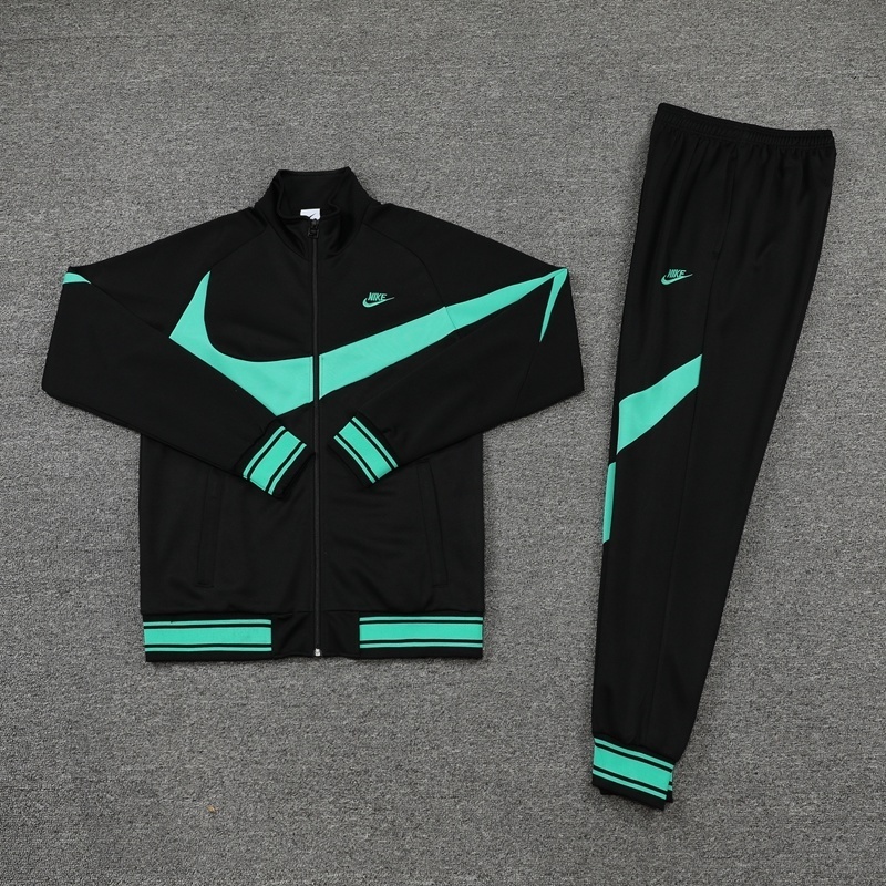 Black/Lake Green Jacket Set Winter Long Sleeve Adult Size