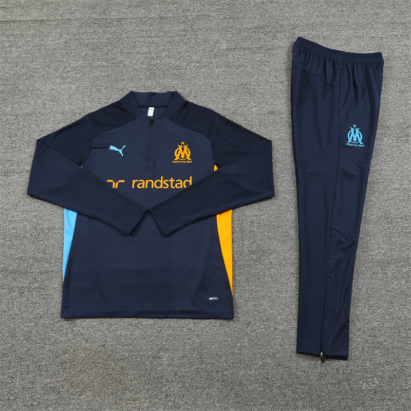 24/25 Marseille Royal Blue Winter Long Sleeve Training Suit Kids Size