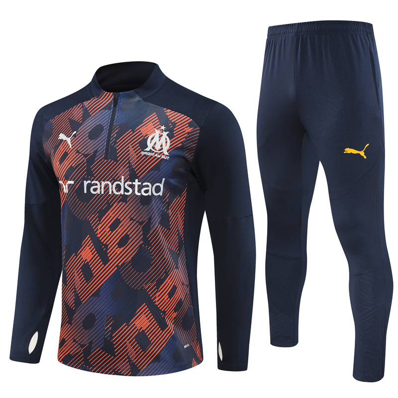 24/25 Marseille royal blue winter long-sleeved training suit adult size [camouflage style]