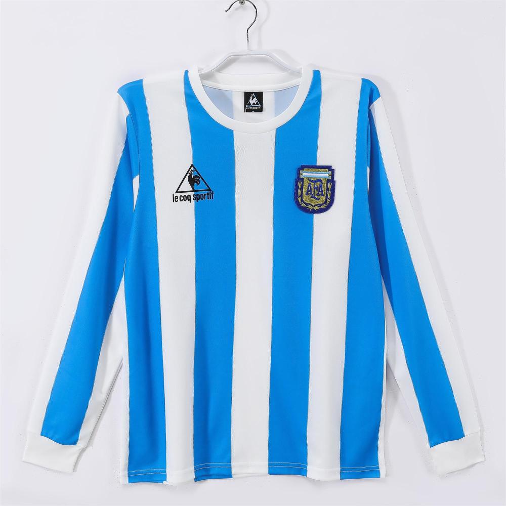 1986 World Cup National team Argentina Home jersey long sleeves