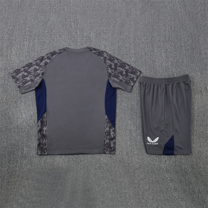 25/26 Feyenoord Dark Gray Summer Short Sleeve Training Suit Adult Size