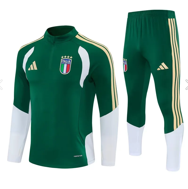 2026 World Cup National Team Italy Green Winter Long-Sleeved Training Wear Adult Size