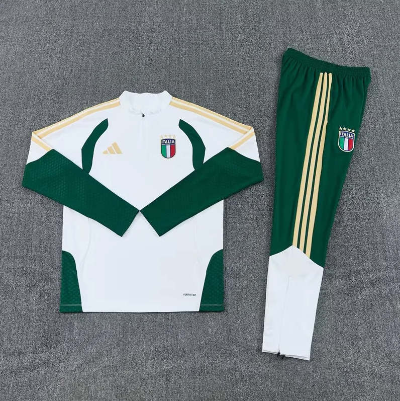 2026 World Cup National Team Italy White Winter Long-Sleeved Training Wear Kids Size