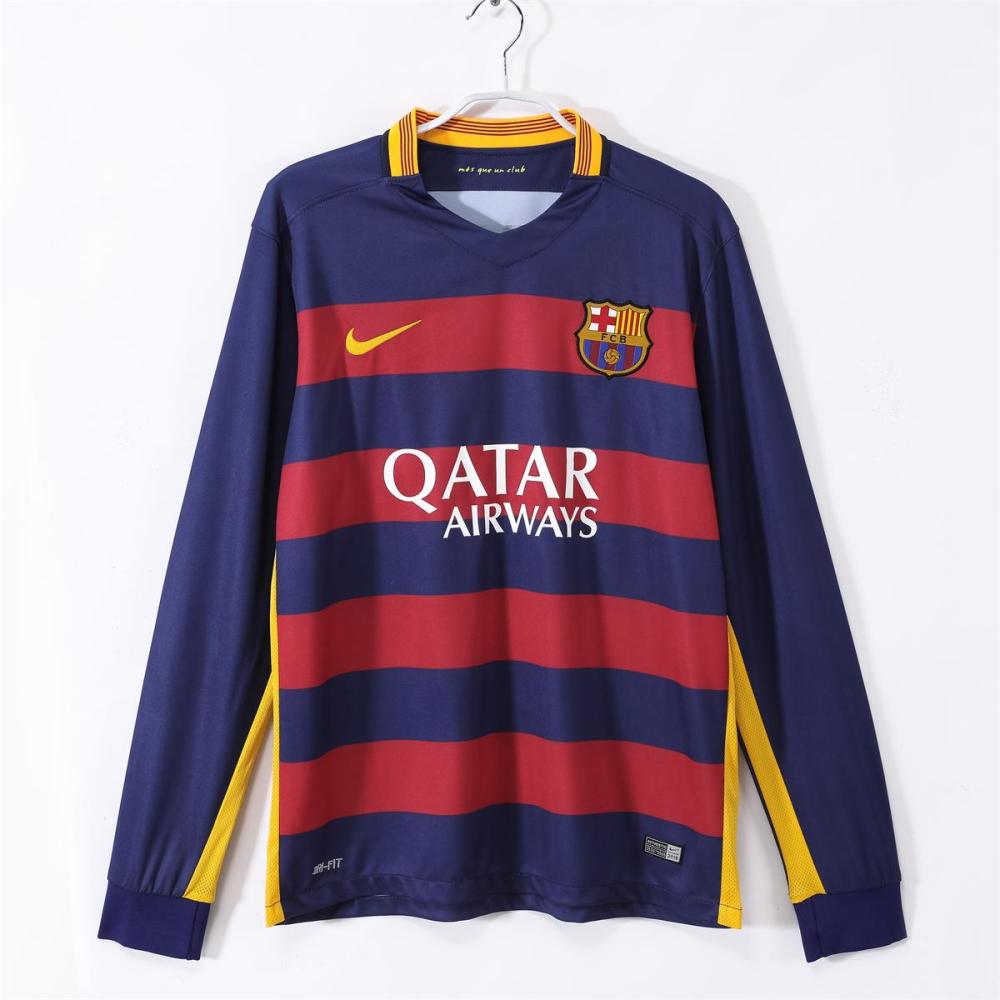 2015/16 Barcelona Home Retro Jersey Long Sleeve