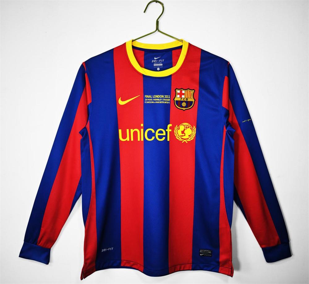 2010/11 Barcelona Home Long Sleeve Retro Jersey （final version）