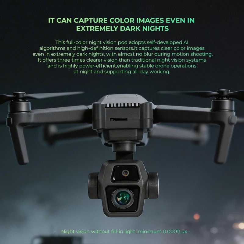 KLW-W1 3-Axis Drone Gimbal Camera | AI Full Color Night Vision 4MP 8X Zoom,XH-Nexus,KLW-W1 3-Axis Drone Gimbal Camera | AI Full-Color Night Vision 4MP 8X