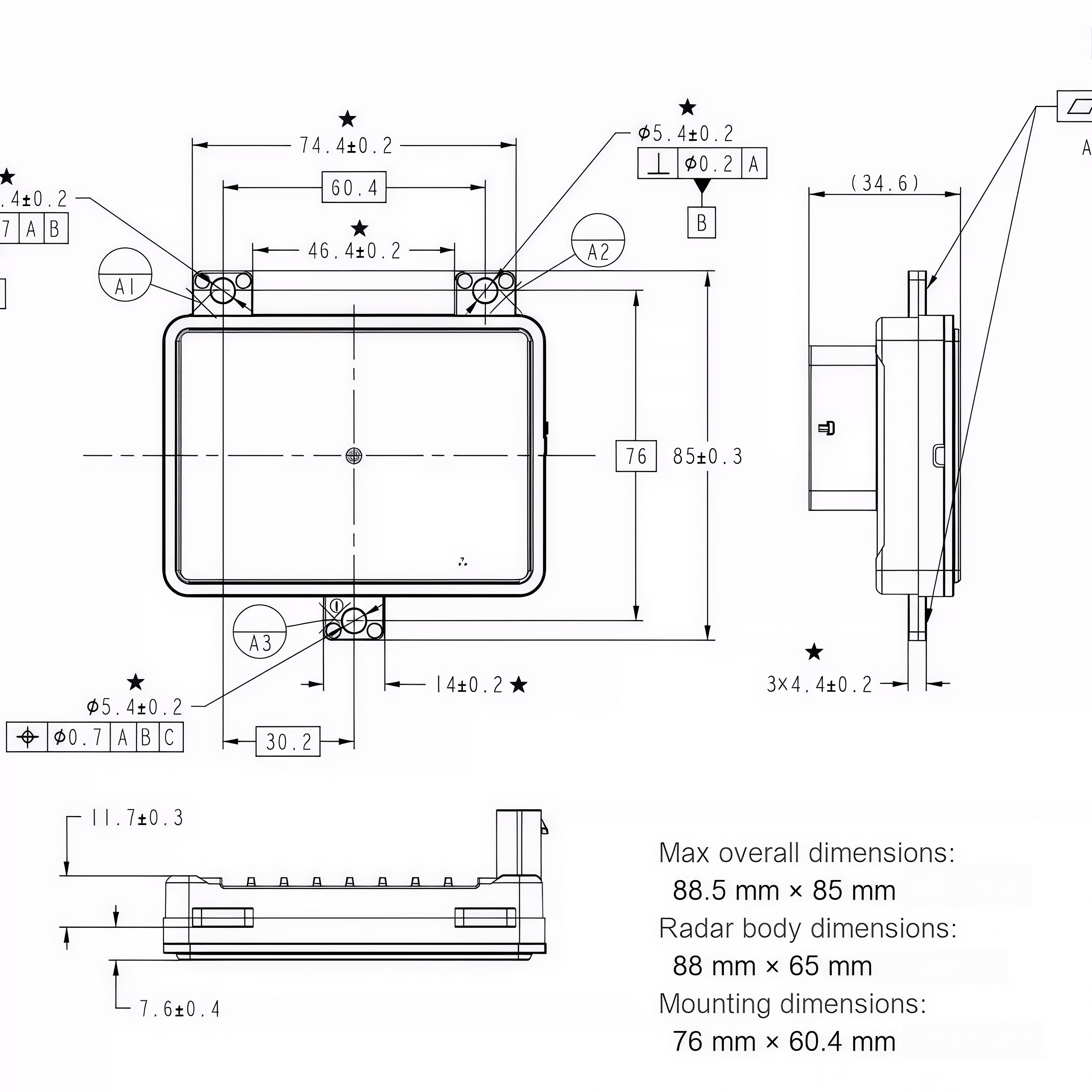 XH-LRR540 77GHz 4D Imaging Millimeter Wave Radar | 8T8R DDMA 350m Long Range ADAS Sensor,XH-Nexus,XH-LRR540 77GHz 4D Imaging Radar