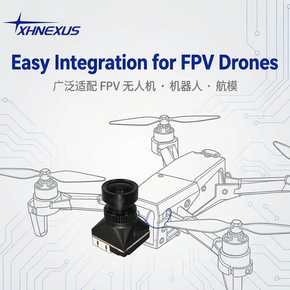 XH-18 1200TVL FPV 摄像头 — 1/1.8英寸星光级传感器，超宽动态，19×19mm，8.8g,XH-Nexus,XH-18 1200TVL FPV 摄像头 | 1/1.8英寸星光级 超宽动态 8.8g