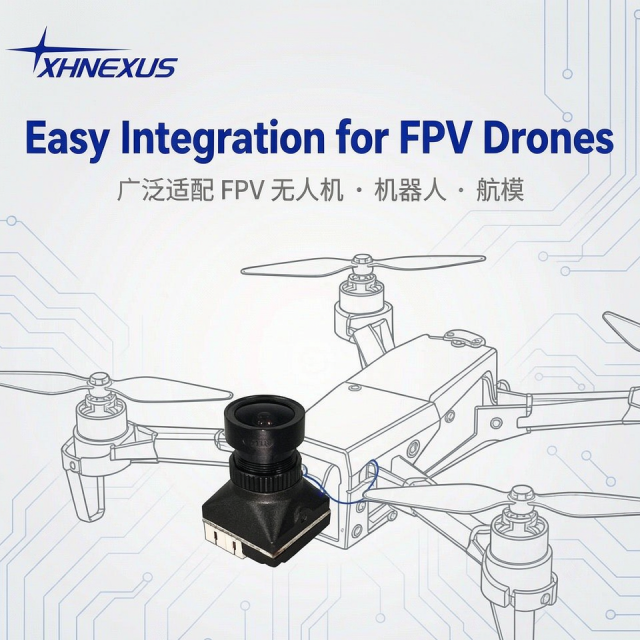 XH-18 1200TVL FPV 摄像头 — 1/1.8英寸星光级传感器，超宽动态，19×19mm，8.8g,XH-Nexus,XH-18 1200TVL FPV 摄像头 | 1/1.8英寸星光级 超宽动态 8.8g