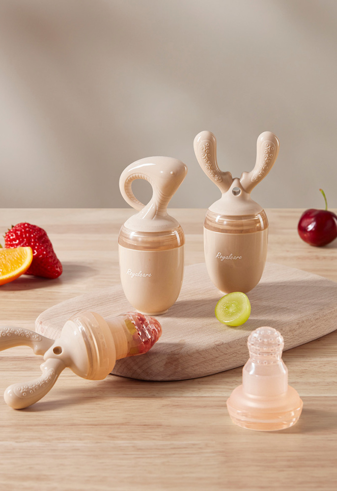 Royalcare Silicone Fruit Feeder Teether in Whale & Deer Designs for Babies 6+ Months