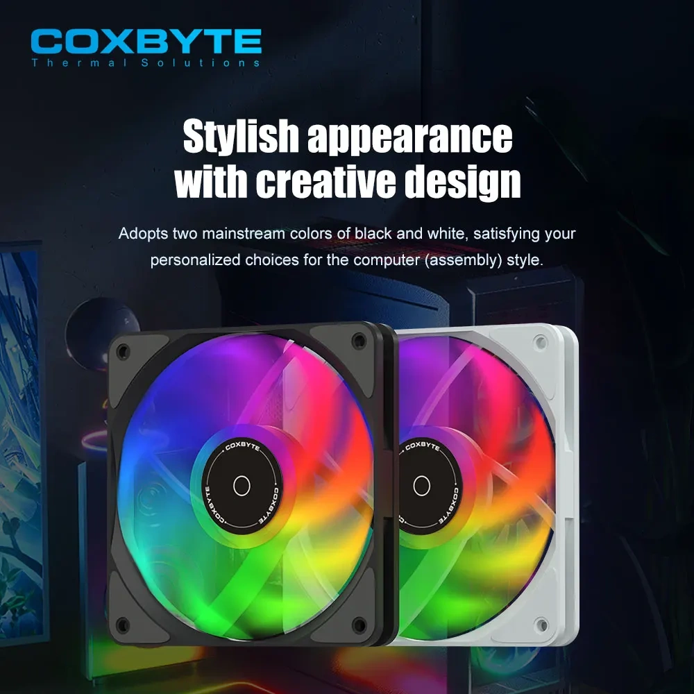 COXBYTE ITX CPU Cooler 4Pin PWM RGB 6 Heat Pipes CPU Air Cooler For AMD AM4/5 Intel LGA1700 1150 1155 1200 Processor Cooling Fan