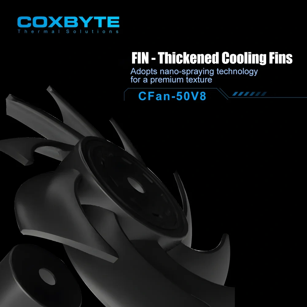 COXBYTE CFan-50V8 8 Heat Pipes Down-pressure CPU Air-cooling Cooler 45MM High 9CM Fan for LGA1200/1700/AM4/5 ITX Chassis