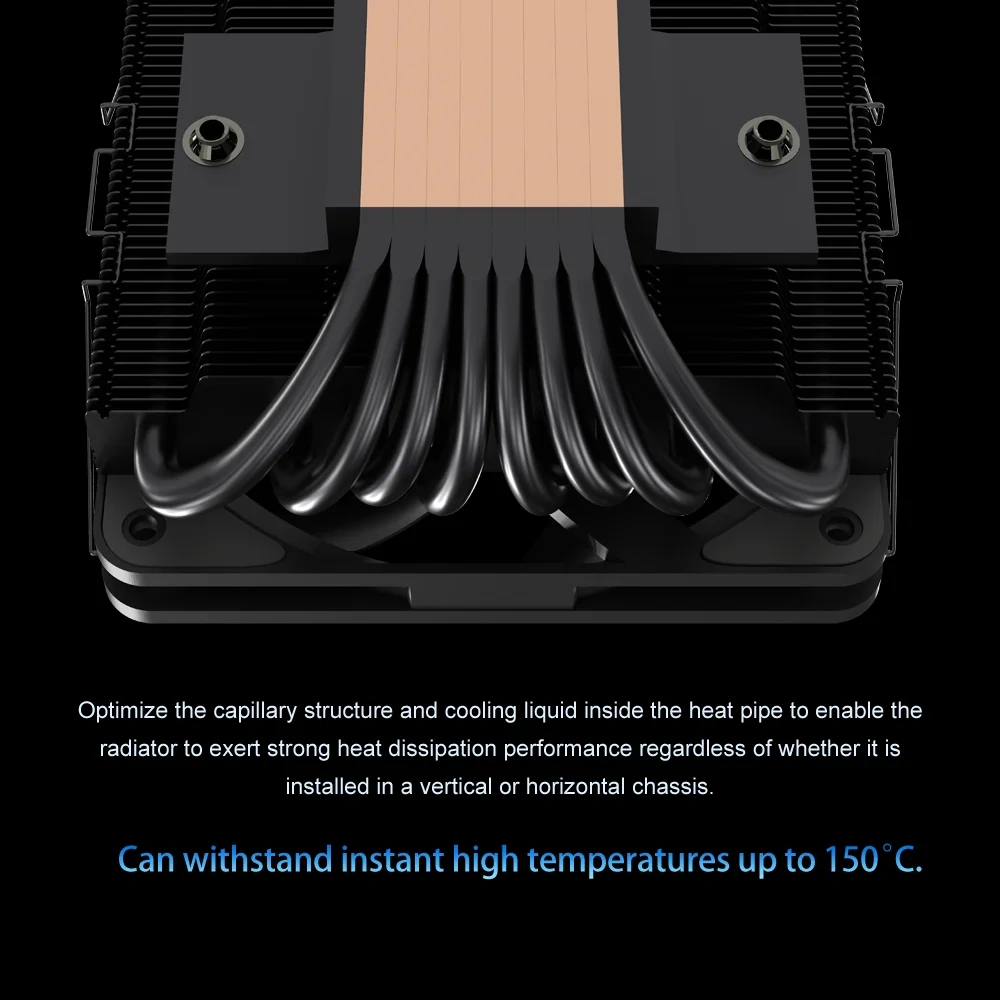 COXBYTE CFan-50V8 8 Heat Pipes Down-pressure CPU Air-cooling Cooler 45MM High 9CM Fan for LGA1200/1700/AM4/5 ITX Chassis