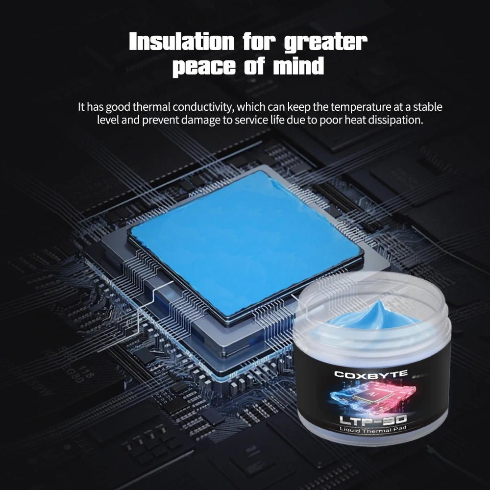 Coxbyte LTP-30 Thermal Putty Liquid thermal pad For VGA GPU IC Processor Cooling Thermal Pad Replacement Heat Blocking Putty