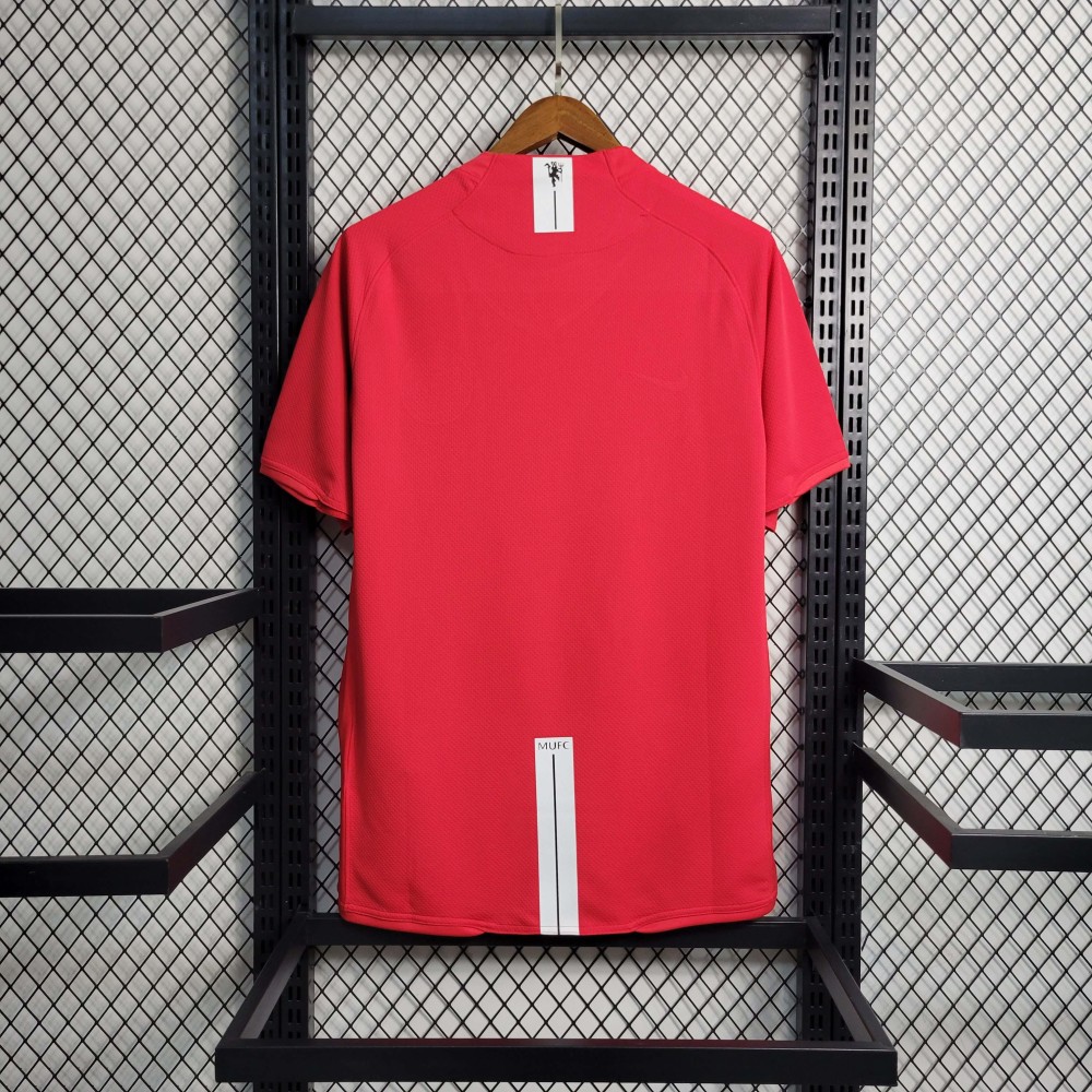 2007-2008 Retro Manchester United Champions League version Home Football Shirt 1:1 Thai Quality