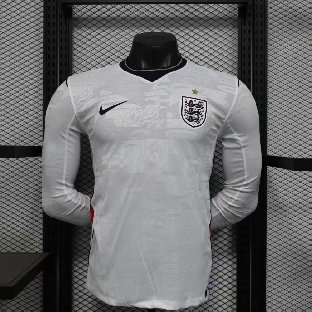 2025-2026 England World Cup Home Long Sleeve Soccer jersey Player version 1:1  China Quality
